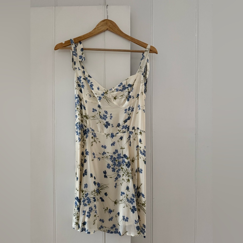 Reformation Blue Floral Dress